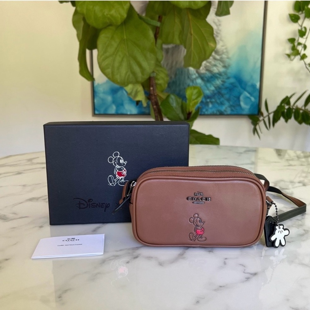 COACH X DISNEY Limited Edition Boxed Crossbody Pouch With Mickey F56268
